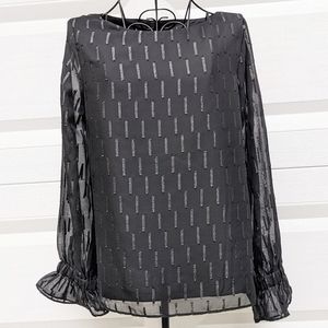 Banana Republic Women Black Long Sleeve Blouse S